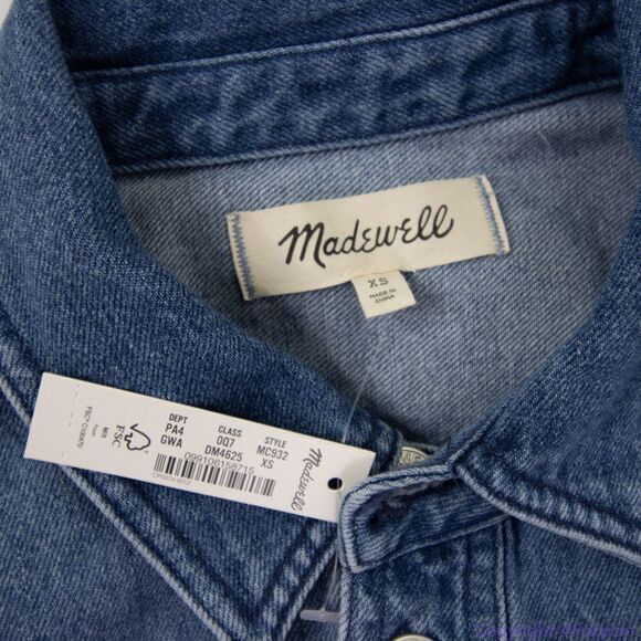 Madewell Denim Relaxed Coverall Jumpsuit in Glenroy‎ Wash, NWT, size XS - Picture 15 of 16